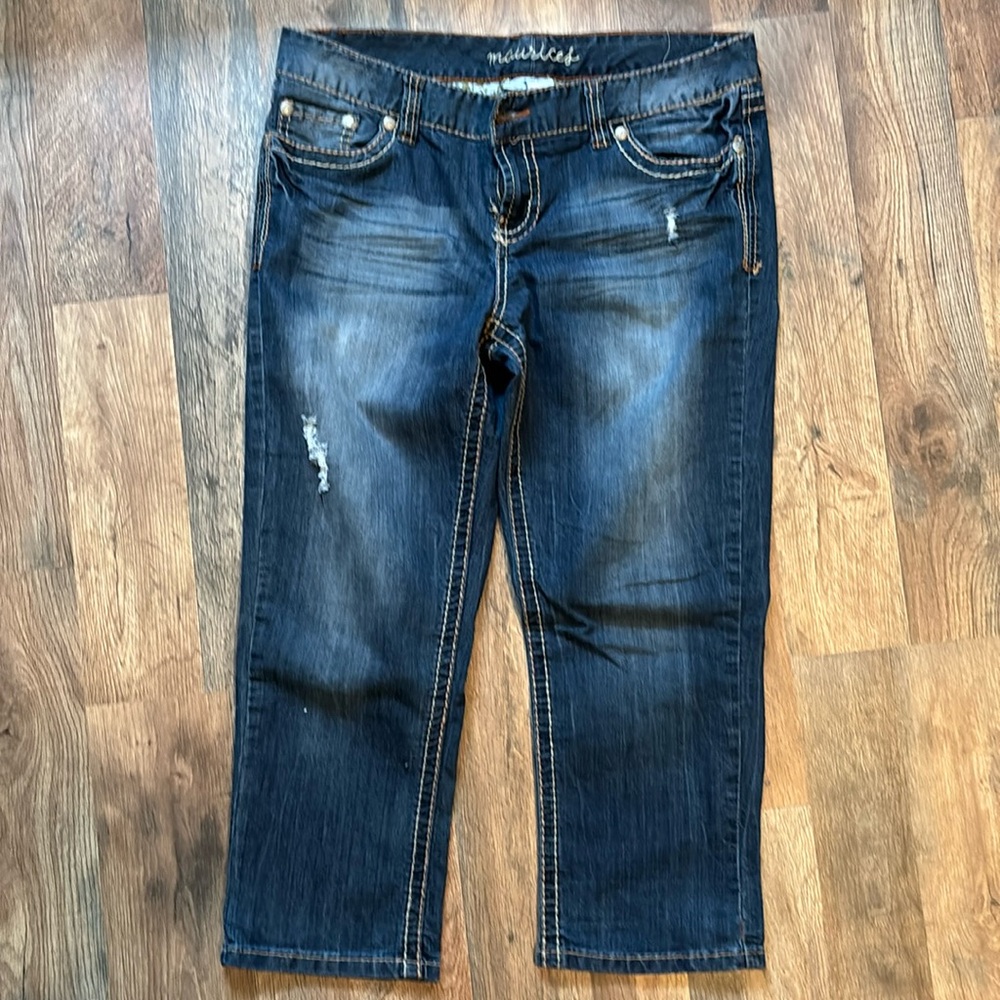 Maurices capris blue jeans stretch size 11/12